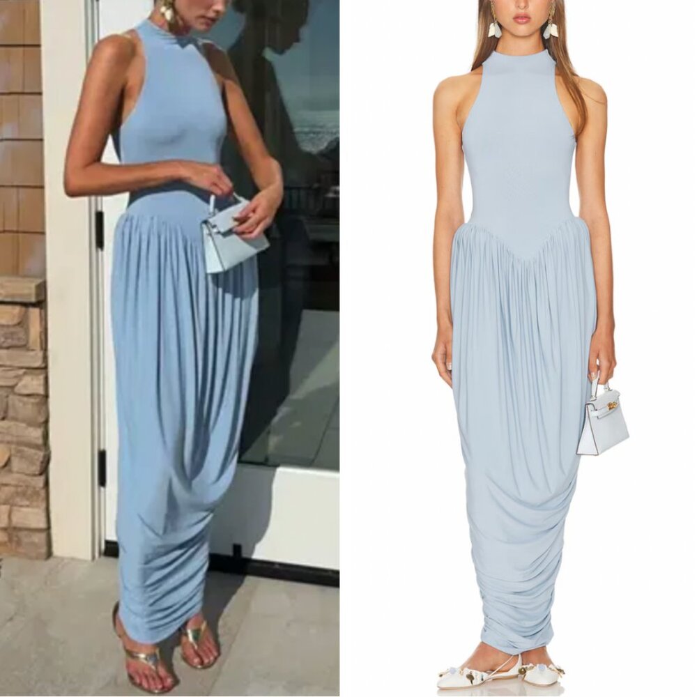 HELSA THE DUCHESS BLUE Blue Midi Dress